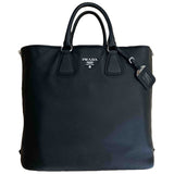 Prada black leather handbag