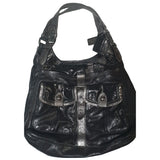 Coach large scout hobo black leather handbag