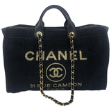 Chanel deauville navy denim - jeans handbag
