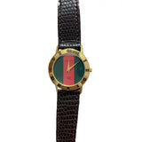 Gucci multicolour gold plated watch