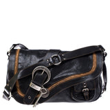 Dior saddle black leather handbag