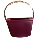 Cartier trinity burgundy leather handbag