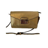 Prada gold leather handbag