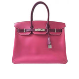 Hermès birkin 35 pink leather handbag