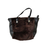 Sandro brown shearling handbag