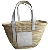 Loewe basket bag white wicker handbag