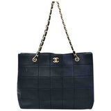 Chanel black leather handbag