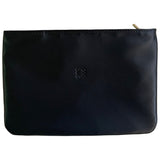 Loewe black leather clutch bag