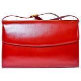 Lancel red leather handbag