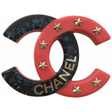 Chanel chanel pink plastic pins & brooches