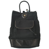 Bally black cloth backpacks