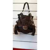 Lancel brigitte bardot brown suede handbag