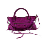 Balenciaga first purple leather handbag