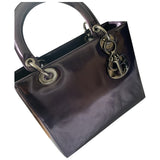 Dior lady dior purple leather handbag
