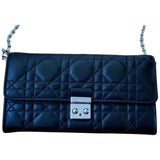 Dior miss dior black leather clutch bag