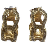 Dior gold metal earrings