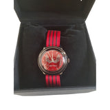 Zadig & Voltaire red steel watch