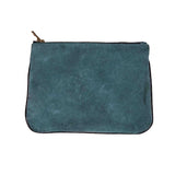 Balmain For H&m green leather clutch bag