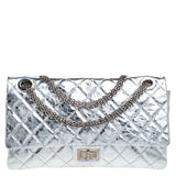 Chanel timeless/classique metallic leather handbag