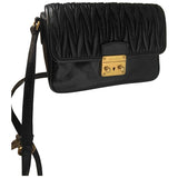 Miu Miu matelassé black leather handbag