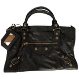Balenciaga work black leather handbag