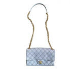 Chanel timeless/classique blue cloth handbag