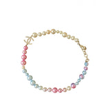 Chanel cc multicolour metal necklaces