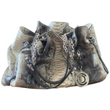 Dior le trente grey python handbag