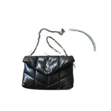 Saint Laurent loulou black leather clutch bag