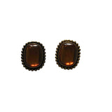Yves Saint Laurent orange gold plated earrings