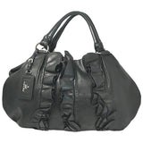 Prada black leather handbag