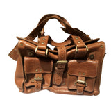 Mulberry roxanne brown leather handbag