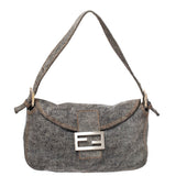 Fendi baguette grey denim - jeans handbag