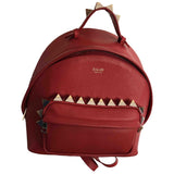 Salar red leather backpacks