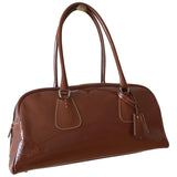 Prada beige patent leather handbag