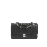 Chanel timeless/classique black leather handbag
