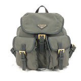 Prada grey polyester backpacks