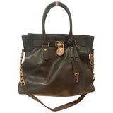 Michael Kors hamilton black leather handbag