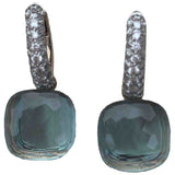 Pomellato nudo turquoise pink gold earrings