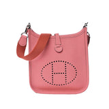 Hermès evelyne pink leather handbag