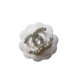 Chanel cc silver metal pins & brooches