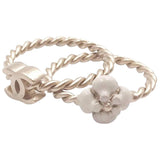 Chanel cc gold metal rings