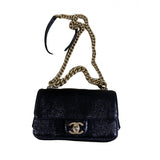 Chanel timeless/classique black lizard handbag