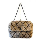 Chanel timeless/classique camel rabbit handbag