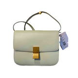 Celine classic green leather handbag