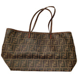Fendi brown cloth handbag