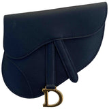 Dior saddle black leather clutch bag