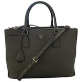 Prada saffiano  grey leather handbag