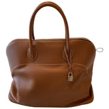 Hermès bolide camel leather bag
