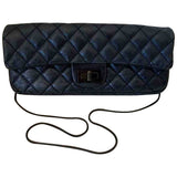 Chanel 2.55 blue leather handbag